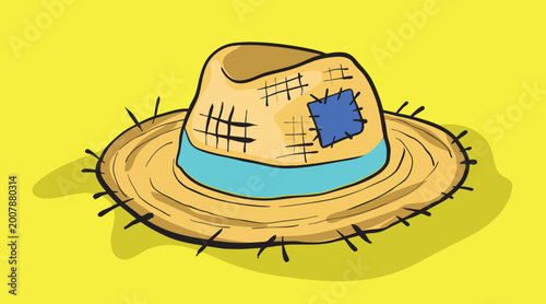 Straw hat for festa junina celebration