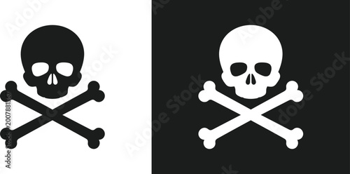 Фотография Jolly roger variations a dual presentation of the classic skull and crossbones s