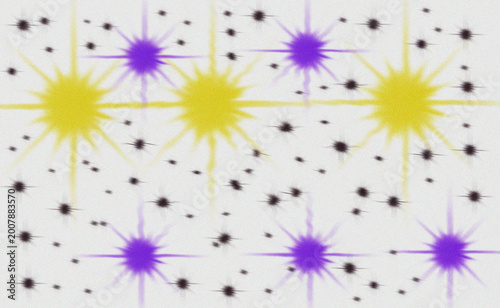 Abstract colorful geometric pattern with stars and dots