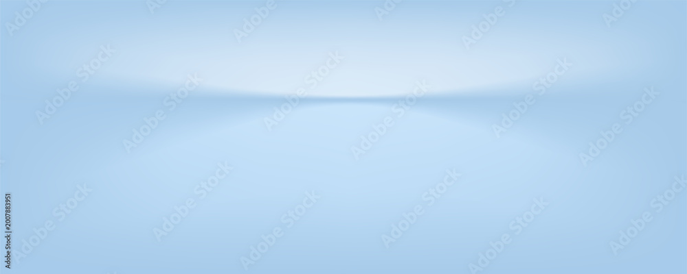 Fototapeta premium Blue studio room. Limbo light background. Abstract 3d backdrop for product presentation.