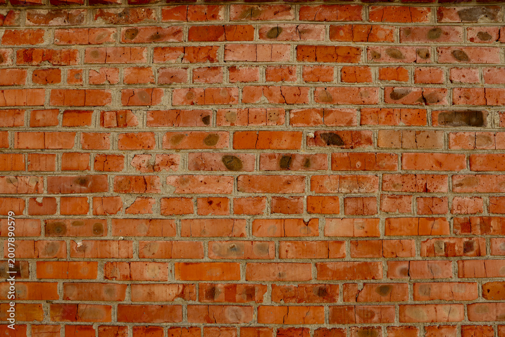 Fototapeta premium Old red brick wall texture background