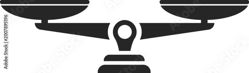 Scales icon set. Justice and Weight scales. Vector