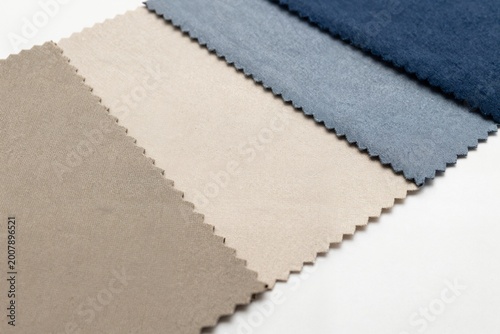 Fabric Swatch Trio - Beige, Cream, Navy Blue