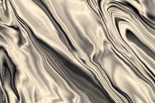 Elegant Beige and Black Fluid Marble Texture with Sophisticated Abstract Waves
