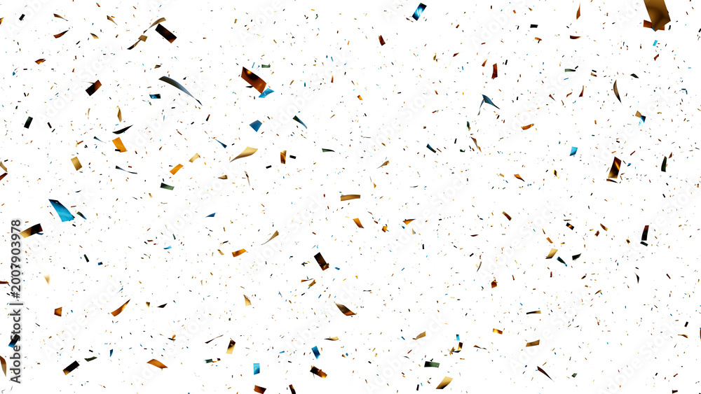 Obraz premium Festive Confetti on Transparent Background For Celebration, Party, Holiday And Event Design