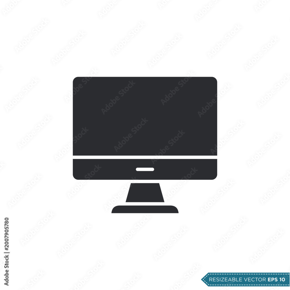 Fototapeta premium monitor screen icon vector template