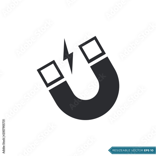Magnet Laboratory Icon Vector Template