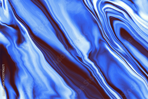 Blue and White Abstract Liquid Swirl Background with Luminous Fluid Motion