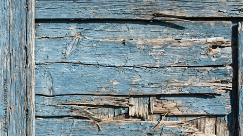 Weathered Blue Painted Wooden Surface Texture