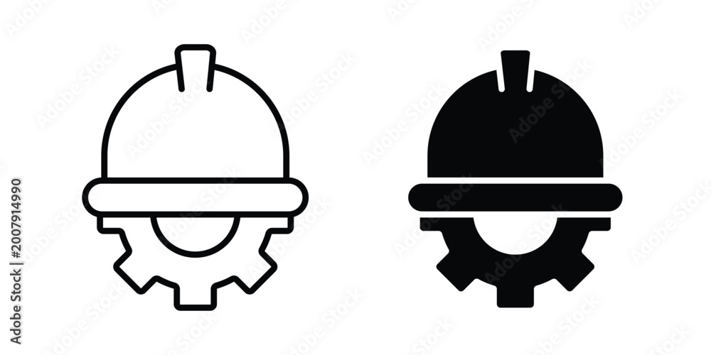 Fototapeta premium Construction worker icon set. Vector eps10