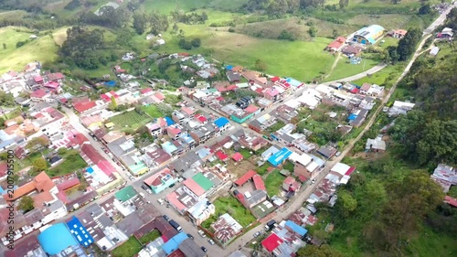 Aerial View of Zipacón Village in Colombian Andes
