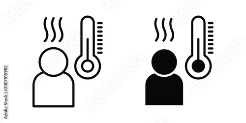 Obraz na płótnie Fever icon set. Vector eps10