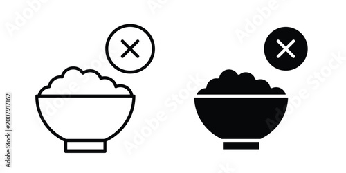 Obraz na plátně Lack of appsetite icon set. Vector eps10