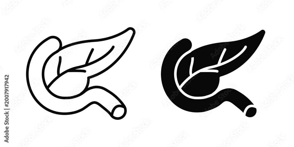Fototapeta premium pancreas icon set. Vector eps10