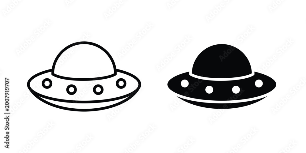 Fototapeta premium UFO icon set. Vector eps10