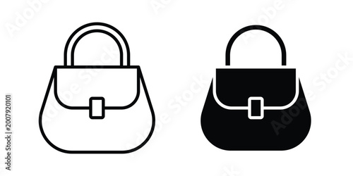 Quadro su tela Woman purse icon set. Vector eps10