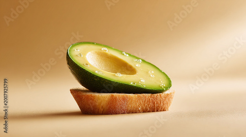 Freshly Sliced Avocado on Toast