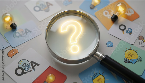 Inquiry Communication Question Magnifying Glass
