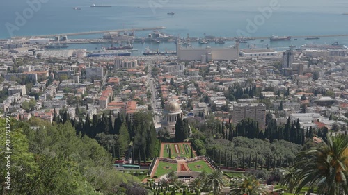 Haifa Bahai Gardens view