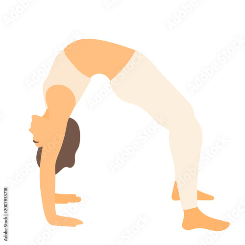 Woman Character Practicing Yoga. Sport Healthy Character Icon Isolated on Transparent. Healthy Lifestyle, Sport, Mental and Physical Health Concept.