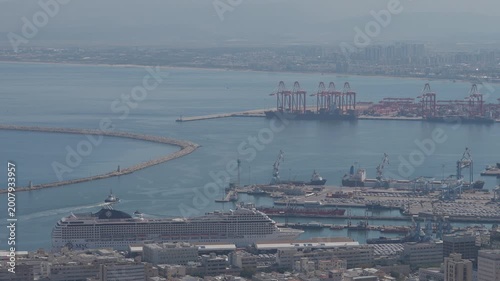 Haifa city high angle view during day