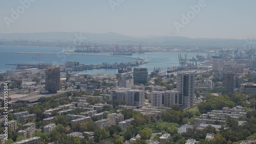 Haifa city high angle view during day
