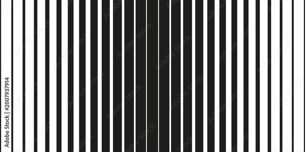 Obraz premium Thin line halftone gradient texture. Fading vertical stripe gradation background. Repeating wide pattern backdrop. Black parallel lines wallpaper for overlay, print, cover, banner, poster. Vector