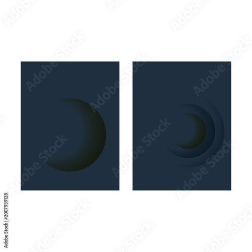 Abstract blue vector background featuring a composition of lush green leaves
