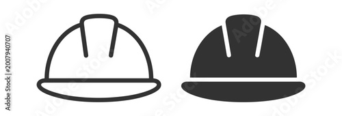 Photos construction helmet icon set vector illustration on transparent background