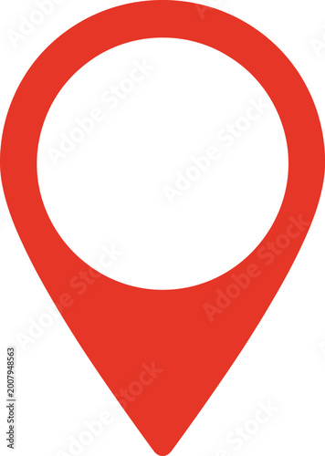Free Download red location pin marker flat design vector illustration on white background - GFXLoad