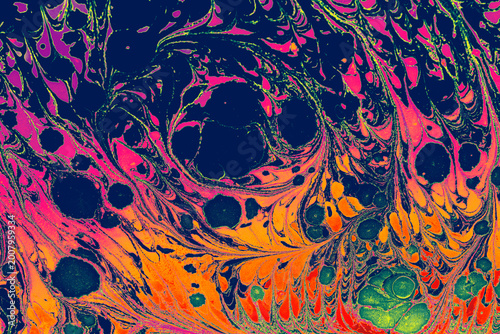 Abstract  Ebru Marbling Texture Background
