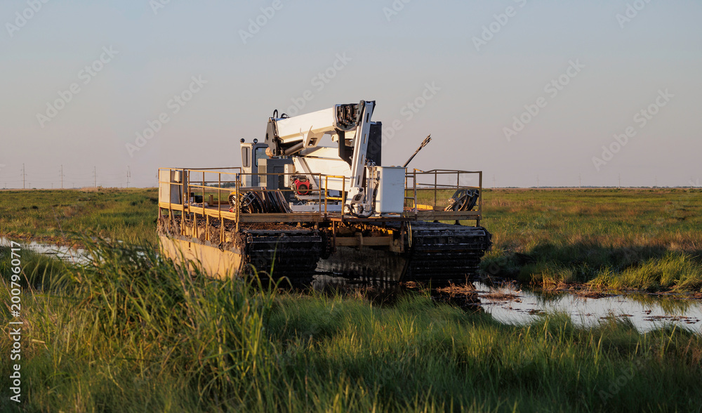 Fototapeta premium marsh buggy in the south on water