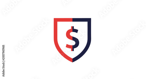 Dollar sign inside a shield emblem representing financial security and protection of assets