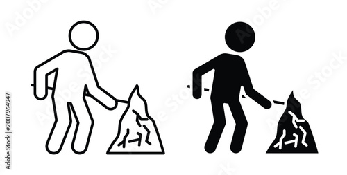 Foto Construction icon graphic designs pack. thin line icon set.