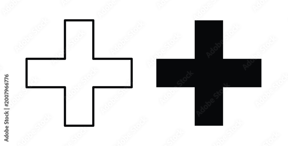 Fototapeta premium Hospital sign graphic designs pack. thin line icon set.