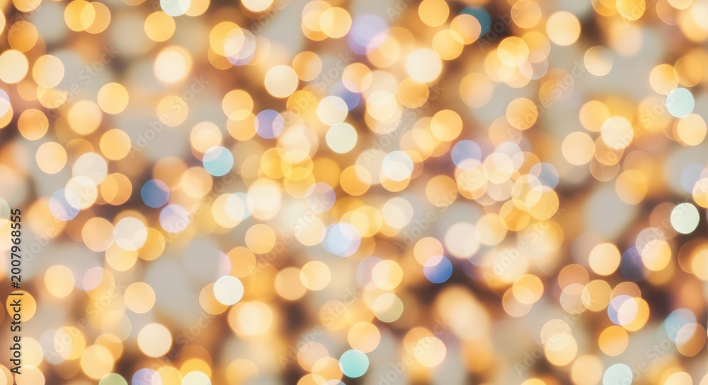 Obraz premium Golden lights abstract background blur.