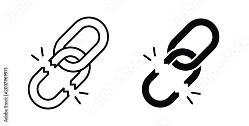 Obraz na płótnie Weakness icon graphic designs pack. thin line icon set.