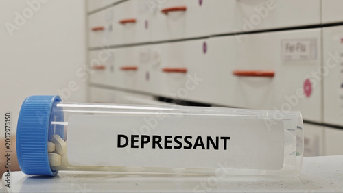 Canvas Print DEPRESSANT agents used to reduce central nervous system activity