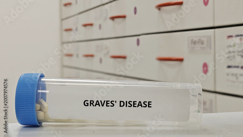 Принти на полотні GRAVES DISEASE treatment tablets used to manage thyroid hormone overproduction