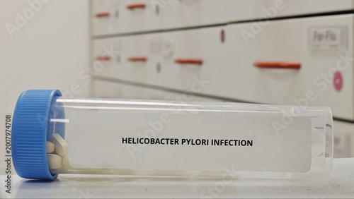 Tableau sur toile HELICOBACTER PYLORI INFECTION treatment tablets used to eradicate bacteria causi