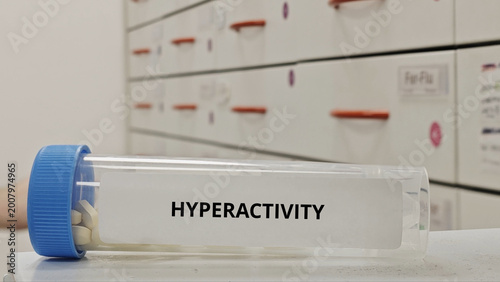 Fotografía HYPERACTIVITY treatment tablets used to improve attention and reduce excessive a