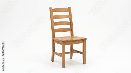 old vintage wooden chair isolated on white background interior furniture object with classic brown wooden seat and armchair style design