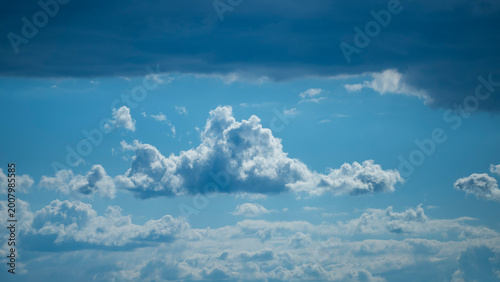Tableau sur toile Clear blue sky with soft white clouds