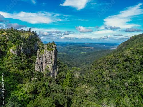 Photography Aerial view of Pinnacle rock a quartzite rock formationm in Graskop Mpumalanga