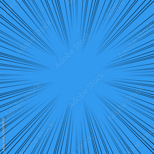 Speed Lines Graphic on Blue Background