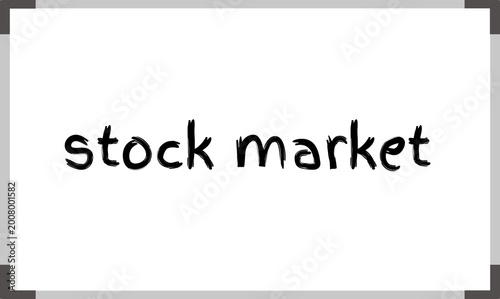 Tableau sur toile stock market