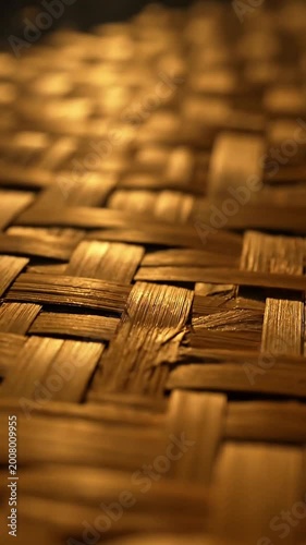 Extreme Macro Handwoven Reed Mat Crisscross Pattern 4K