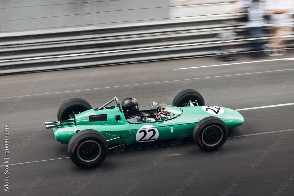 Fototapeta premium Old F1 cars at the Monaco historic gran prix