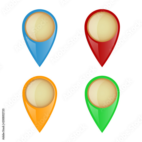 Free Download Colorful 3D Map Pin Icons Set for Location, Navigation, and GPS Tracking on White Background - GFXLoad