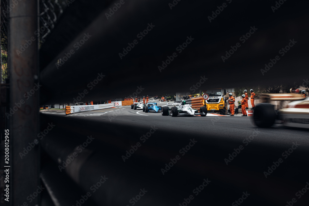 Fototapeta premium Old F1 cars at the Monaco historic gran prix